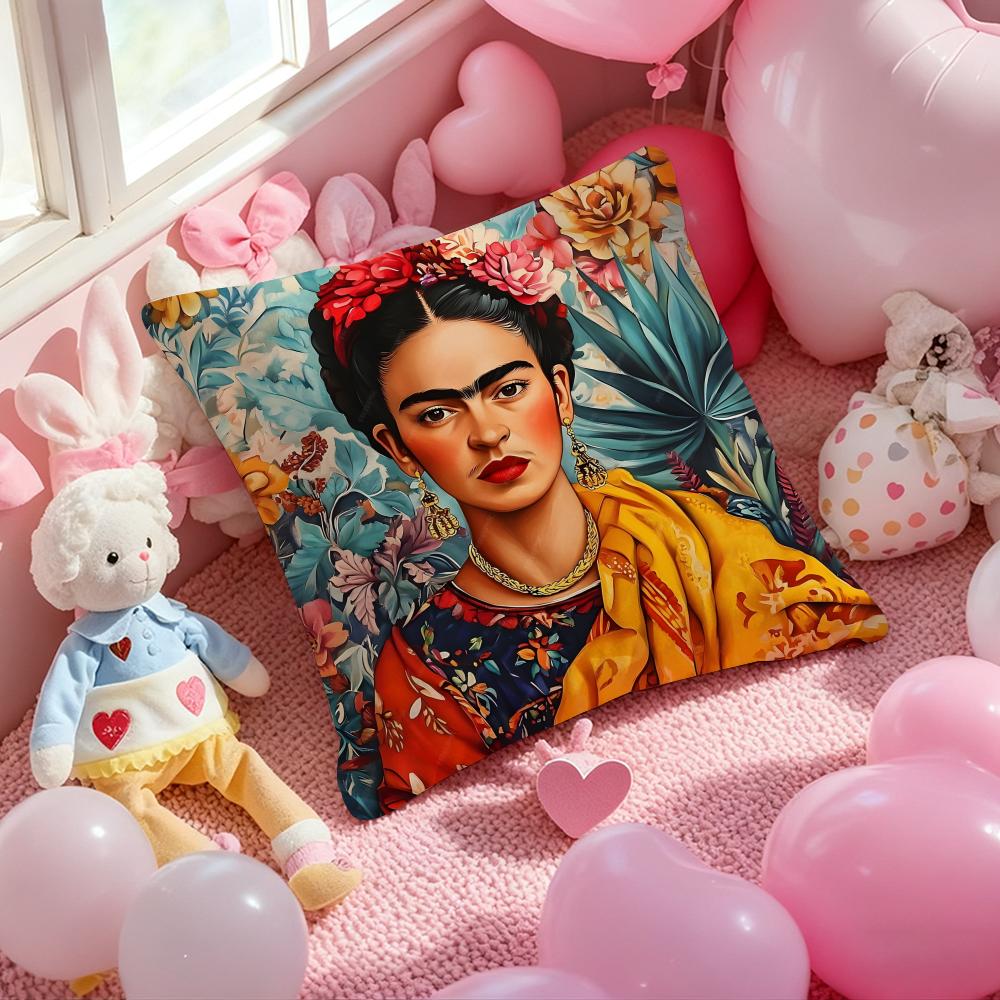 ART Frida KahloS Cushion Cover Pattern Printed Pillowcase for Living Room Sofa Cushion Cover & Bedroom Decor