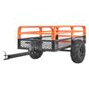 Heavy Duty Steel ATV Dump Trailer, 680 Kg Load Capacity 0.43 Cubic Meter, Tow Behind Dump Cart Garden Trailer, with Removable Sides and 2 Tires