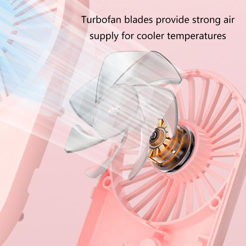 Lightweight USB Fan Multifuntional Cooling Device Small Fan Handheld Powerful Fan Cute Desk Fan for Desk Travel Use