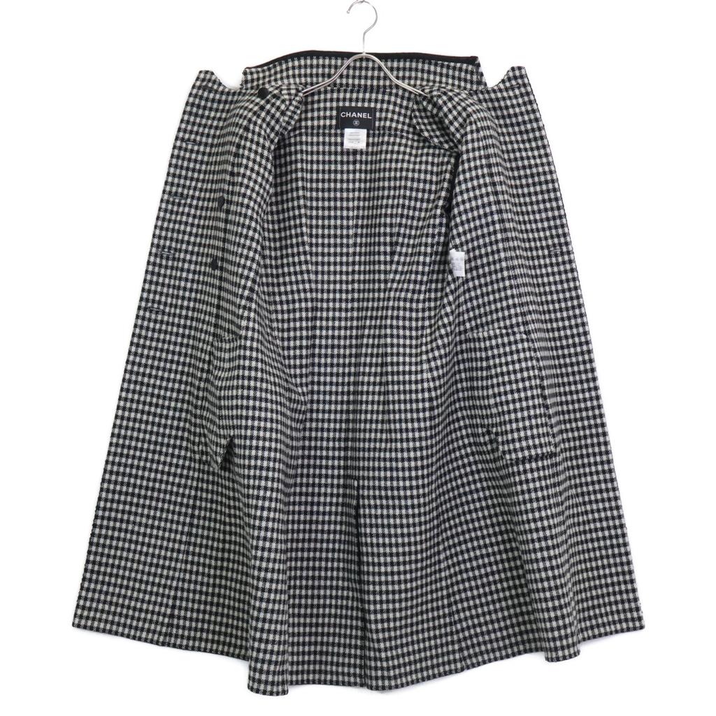 CHANEL [Good Condition/Domestic Regular] 09A P36329V24217 CC Logos Button Double Breasted Long coat 38 blackUsed
