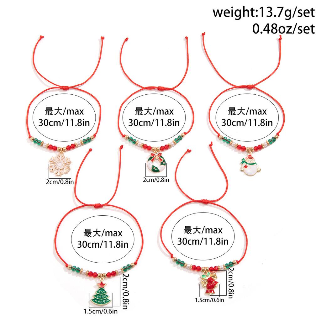 Schmuck Weihnachten Brief Kontrast Armband Set kreative Santa Claus Geschenk Brief Schmuck