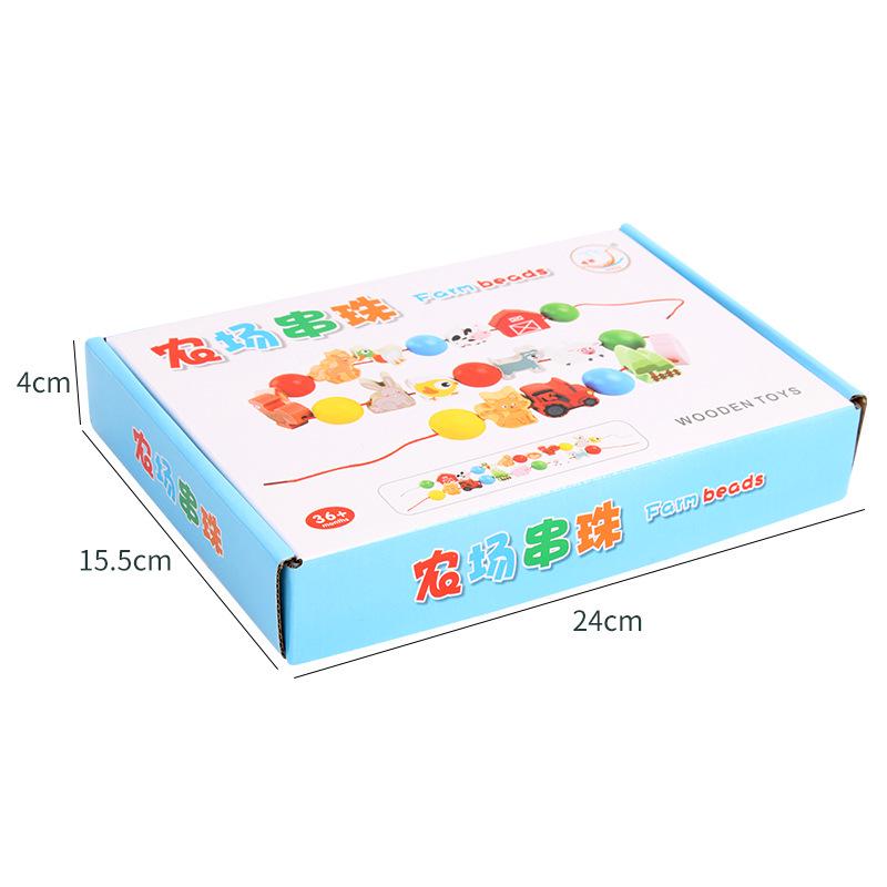 Large Animal Beading Blocks Toy for Children s Early Education and Fun