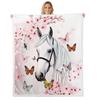 Feelyou Sunflower Fleece Throw Blanket Botanical Floral Plush Blankets and Throws Yellow Sunflower Cows Print Sherpa Blanket for Women Soft