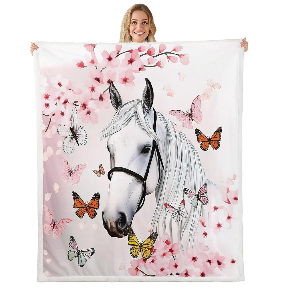 Feelyou Sunflower Fleece Throw Blanket Botanical Floral Plush Blankets and Throws Yellow Sunflower Cows Print Sherpa Blanket for Women Soft