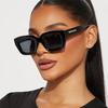 Retro Square Thick Frame Sunglasses Fashion Traver Shades Ins UV400 Protection Sun Glasses Traver Sunscreen Eyeglasses