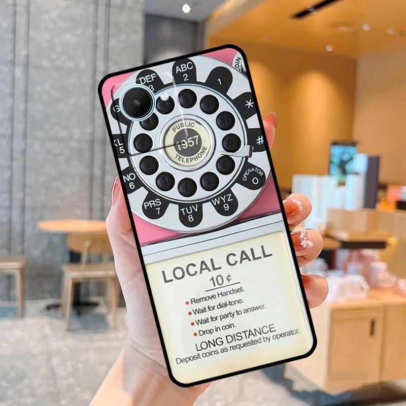 Retro Telefon Wählscheibe Fall Für Realme C55 C33 C31 C35 C30 C11 C15 C25s C21Y GT Neo 5 3T 2T 8 9 10 11 Pro Plus