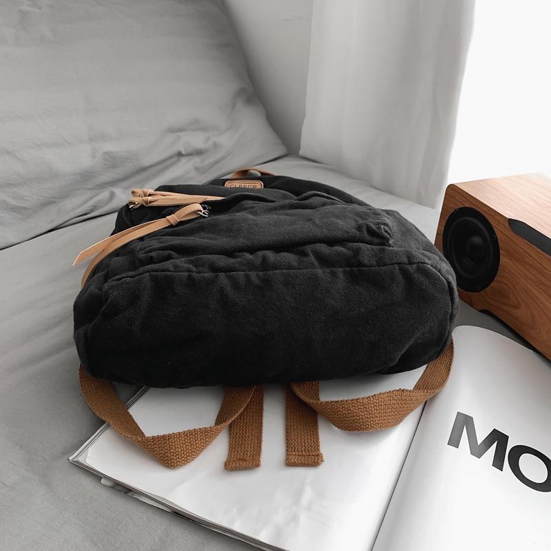 Schultasche für Männer, Junior High School, Senior High School, Studentenrucksack, alter gewaschener Canvas-Rucksack, weiblich