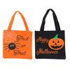 Reusable Shopping Tote Halloween Candy Bag, Non-woven Fabric Trick or Treat Bag with Pumpkin Goodie Ghost Patterns, Large Capacity Storage Basket for