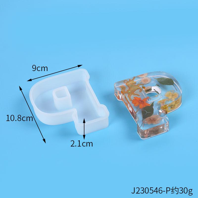 A-Z Alphabet Letter Shape Silicone Resin Casting Molds DIY Epoxy Resin Moulds