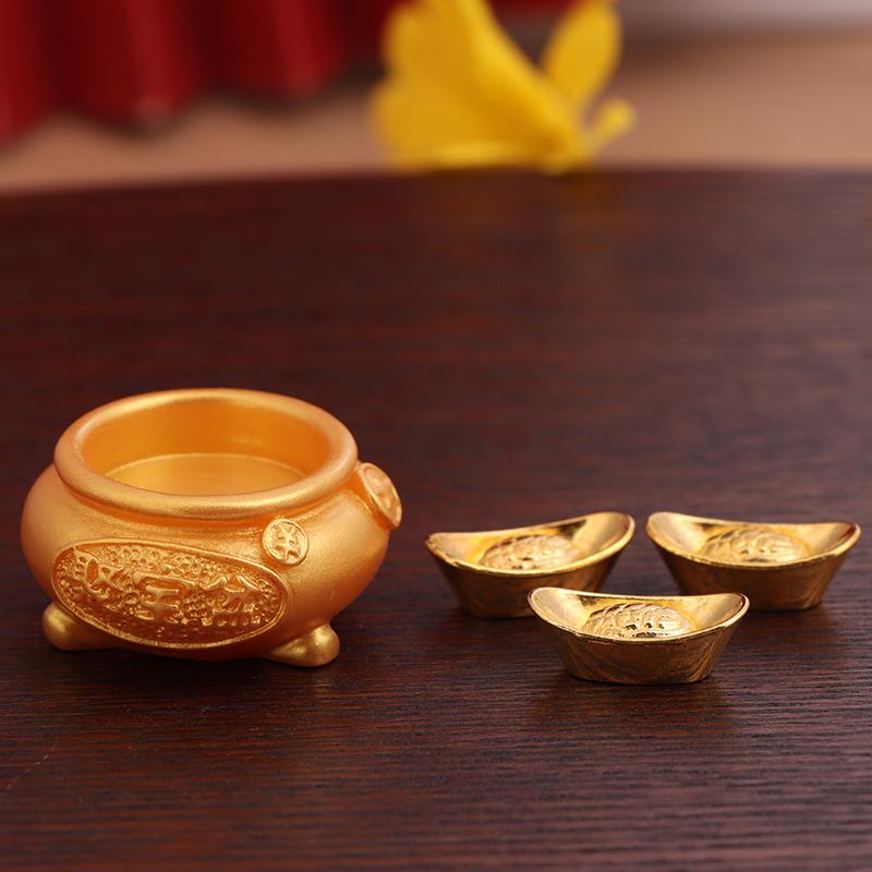 

Мини-кукольный домик, украшения, игрушки, миниатюрная модель, имитация, аксессуары, украшения, золотой кирпич, слиток