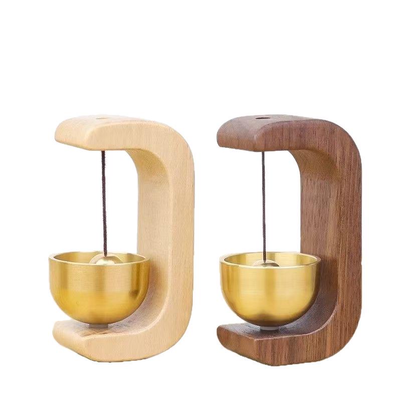 Dopamine-Style Magnetic Wooden Doorbell: Chinese-Inspired Wind Chime for Shop Entrances