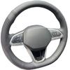 Hand-sewn Steering Wheel Cover Anti-slip Wear-resistant Comfy Microfiber Leather For Honda Civic 11th CRV CR-V XRV