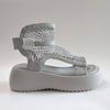 Women Platform Sandals 5cm Wedges Heel Sandals Mesh Open toe Height Increasing Ladies Summer Casual Shoes