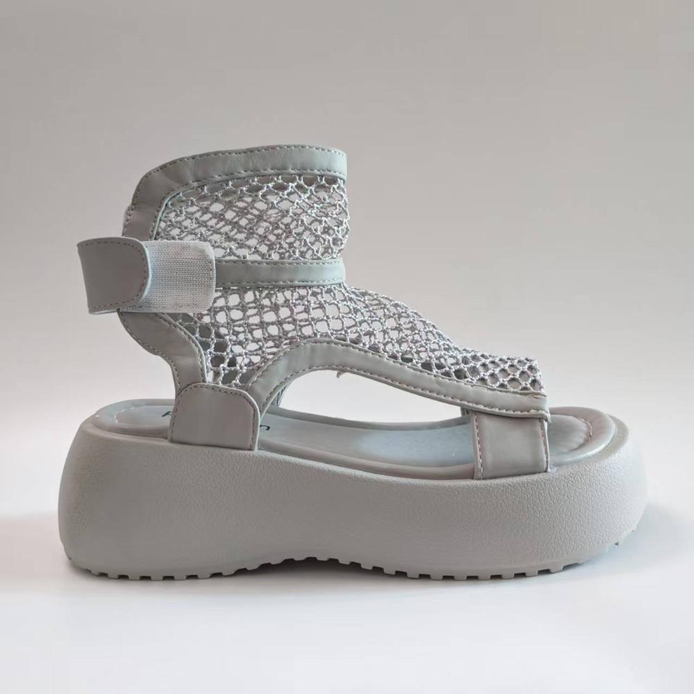 Women Platform Sandals 5cm Wedges Heel Sandals Mesh Open toe Height Increasing Ladies Summer Casual Shoes
