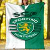 Sporting CP logo printed throw blanket—soft,warm;versatile blanket for all seasons—perfect as &air-conditioning throw,nap blanket