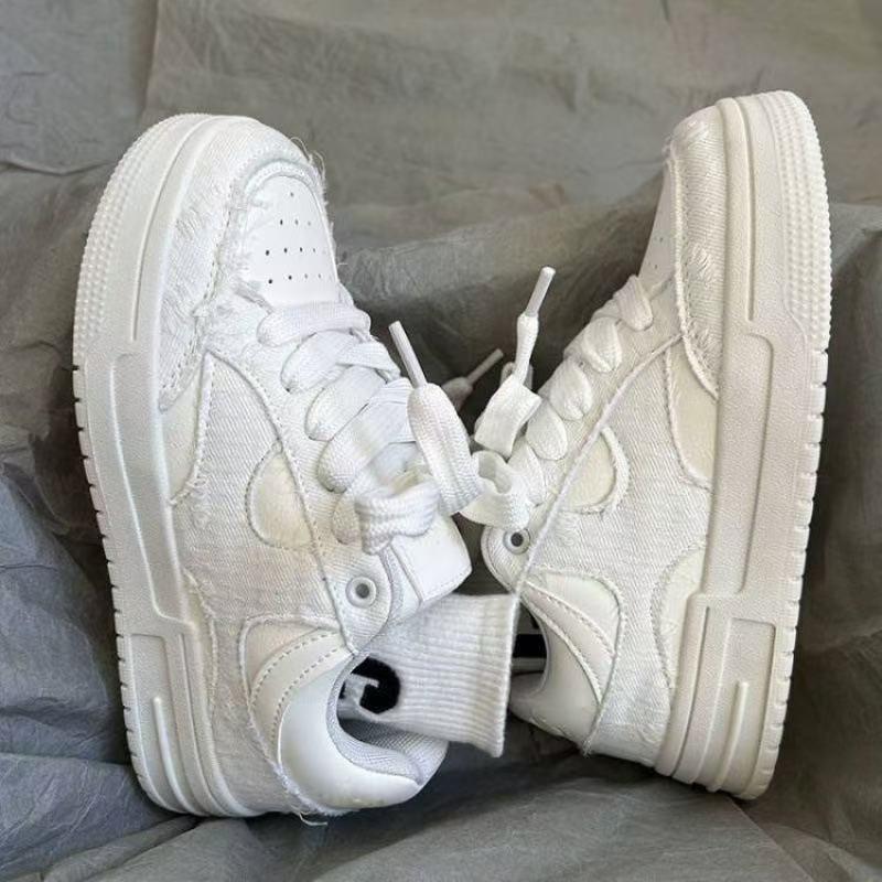 

Niche bread shoes women s college style thick sole heightening white shoes spring original design board shoes 40