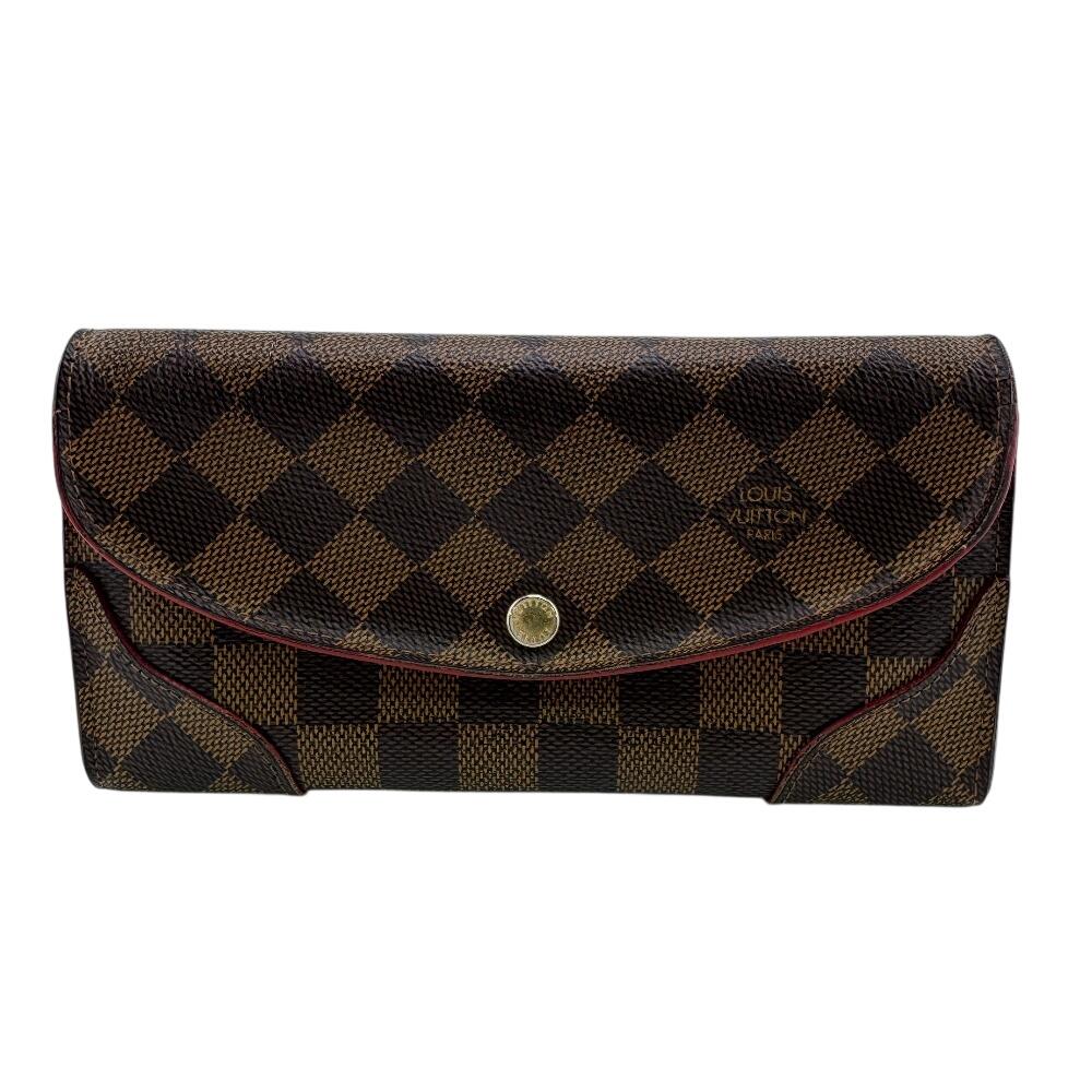 Louis Vuitton N61221 Кожа Damier Портмоне Kaisa Кошелек Синяя кожа Женский Б/у