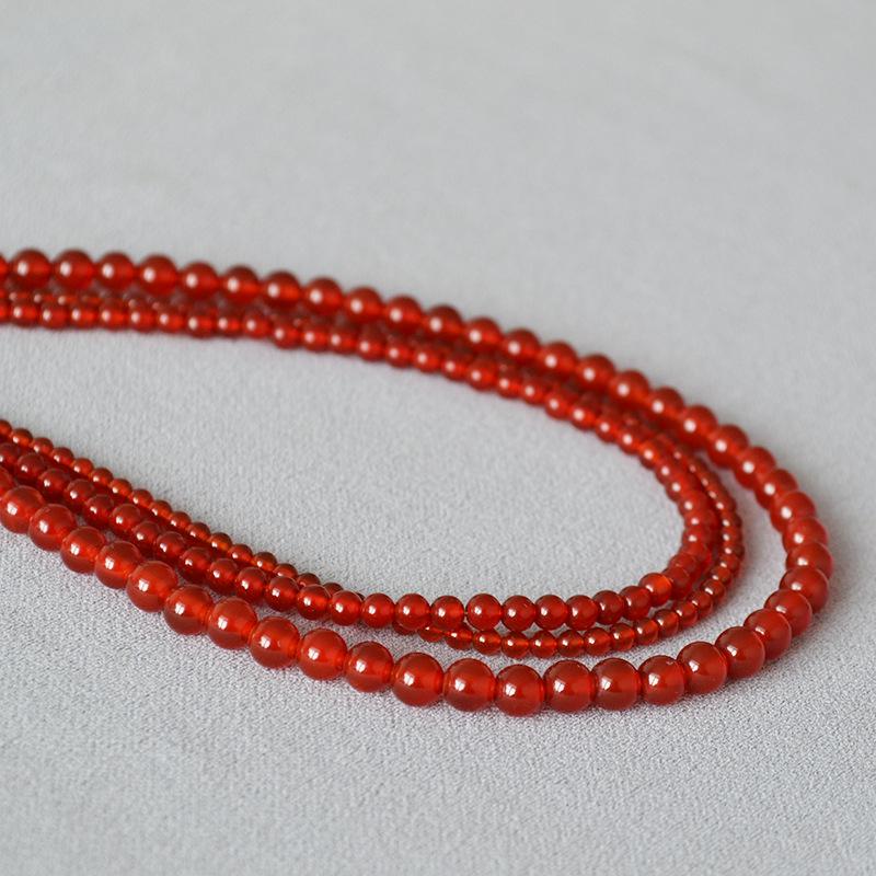 

Elegant Women s Ice-Transparent Red Agate Necklace - Simple Chinese Ethnic Style