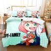 SPY×FAMILY Bedding Set Anime Anya Forger Quilt Cover Single Double Size With Pillowcase Boys Girls Bedspread