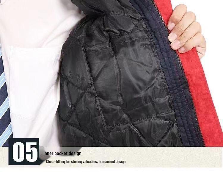 Reflective Winter Workwear: Thickened Cotton-Padded Jacket for Cold-Weather Protection