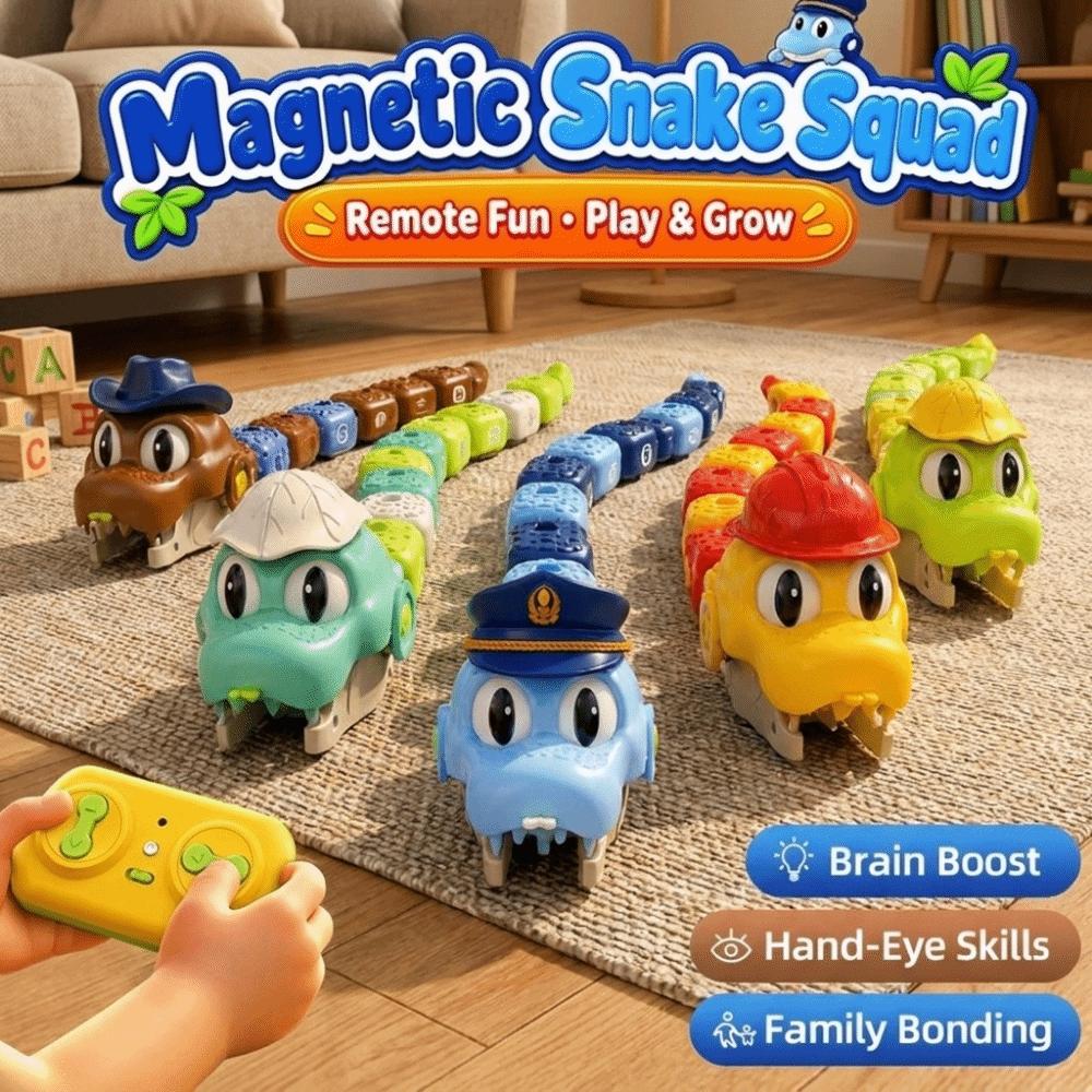 Interactive Remote Control Car Rechargeable Magnetic RC Car RC Snake Car Toy Indoor Play