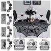 Cloth Halloween Door Curtains Table Flags Spider Web Tablecloth  Halloween