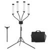 Flexible 4-Arms LED Video Light Photography Fill Light 3200K-5600K Dimmable with Phone Holder +