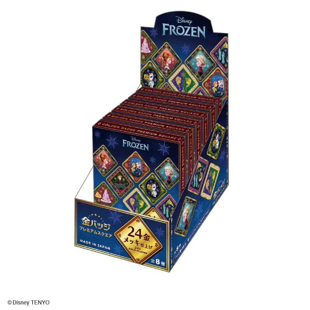 Tenyo Premium Square Frozen 1 Gold Badge of 24K Gold Square Button Vol. (Box 8) DKBP-S01, Plated, Badge, Approx. 7.6cm