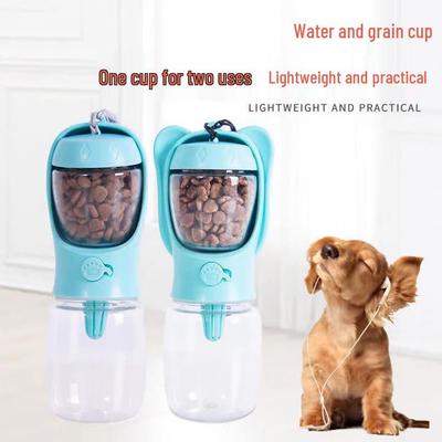 Dual Pet Water & Food Bottle: Portable 2-in-1 Outdoor Drinking Cup & Feeding Bowl for Dogs & Cats