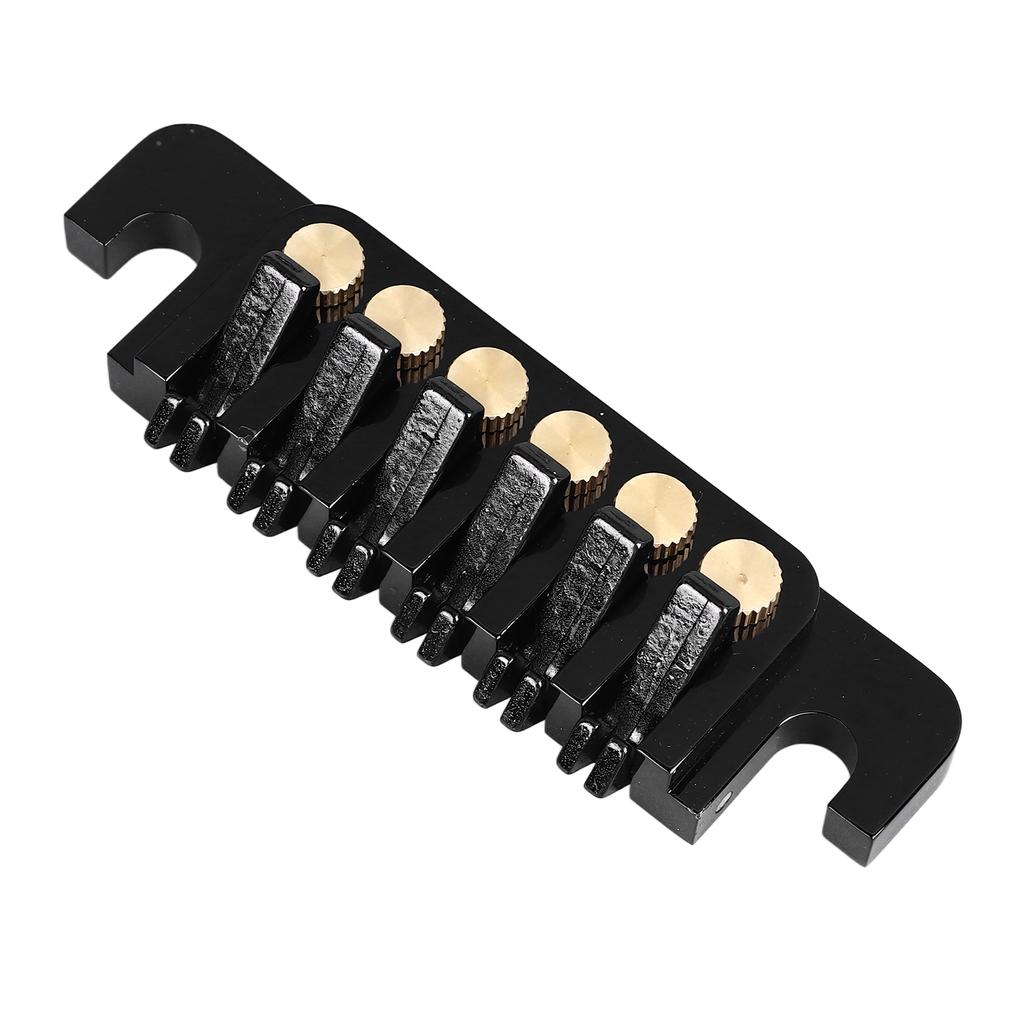 Guitar Bridge Tailpiece Replacement Vintage Style Aluminum Alloy Copper 6 String Electric Guitar Stop Bar Black
