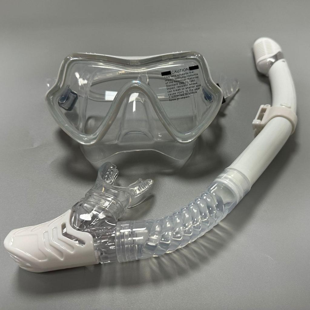 Swimming Training Snorkel Kit Adults Youth Scuba Diving Mask Snorkel Set Tempered Glass Professional Panoramic Snorkeling Gear 006+1988