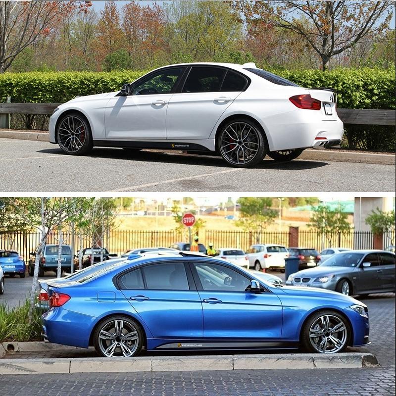 Nuovi 2 pezzi Minigonne Laterali per Portiera Auto Battitacco Adesivi Decorativi per Carrozzeria Accessori Auto Per Porsche GTS Cayenne Cayman Panamera Macan 911 718 928 90
