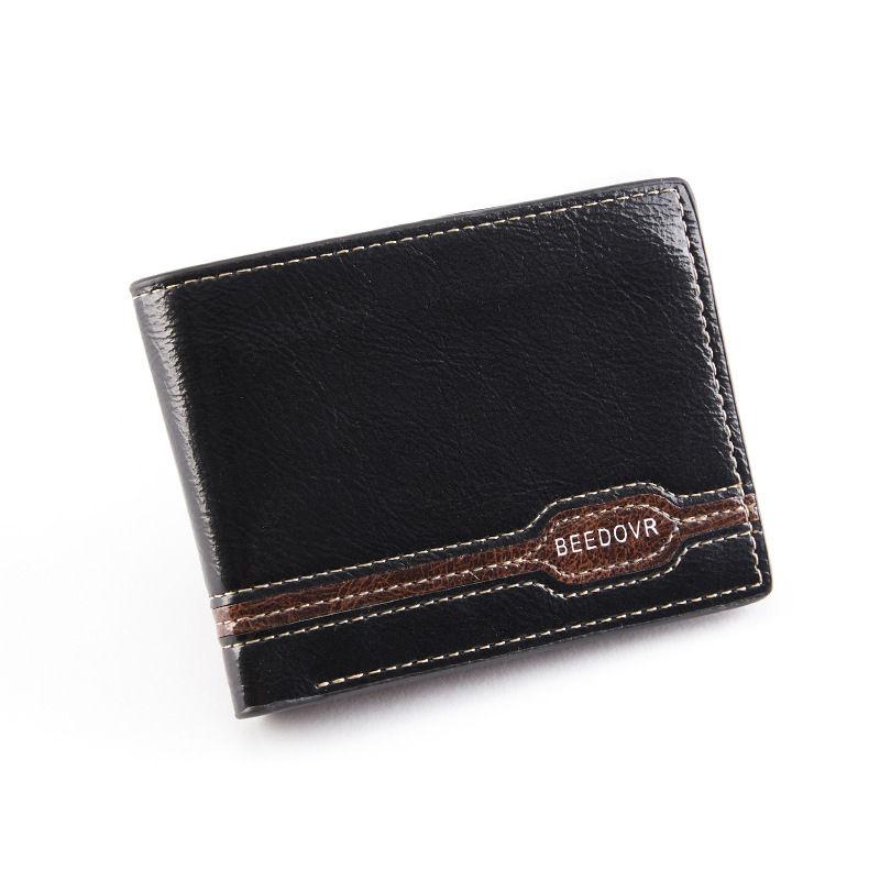 Vintage Design Short Wallets Men Fashion Card Holder Soft Artificial Leather Purse Wallet GZW