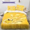Pikachu Pokémon Pattern Bedding Home Decoration Birthday Gift (1 * Duvet Cover + 2 * Pillowcase, Without Core)