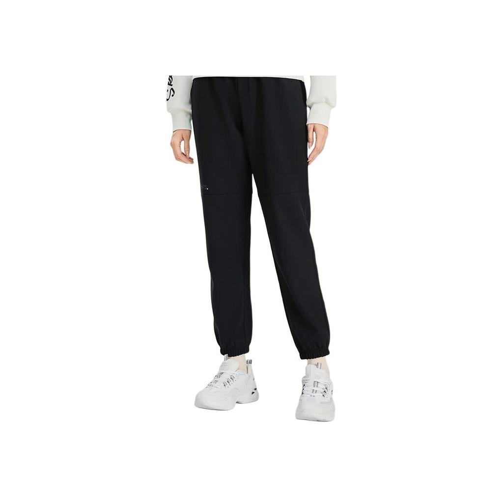 Skechers Outdoor Sports Pants Cuffed Solid Color Casual Pants Women Pants Carbon-Black L424W103-0018