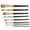 8Pcs Paint Brushes Set Ergonomic Handle Soft Bristles Waterproof Black Gold Soft Bristles for Art