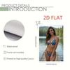 Fashion Lake Bridge Metal Wall Art with Blue Polka Dot Bikini Figure, 12x18 Inch Home Bedroom Decor