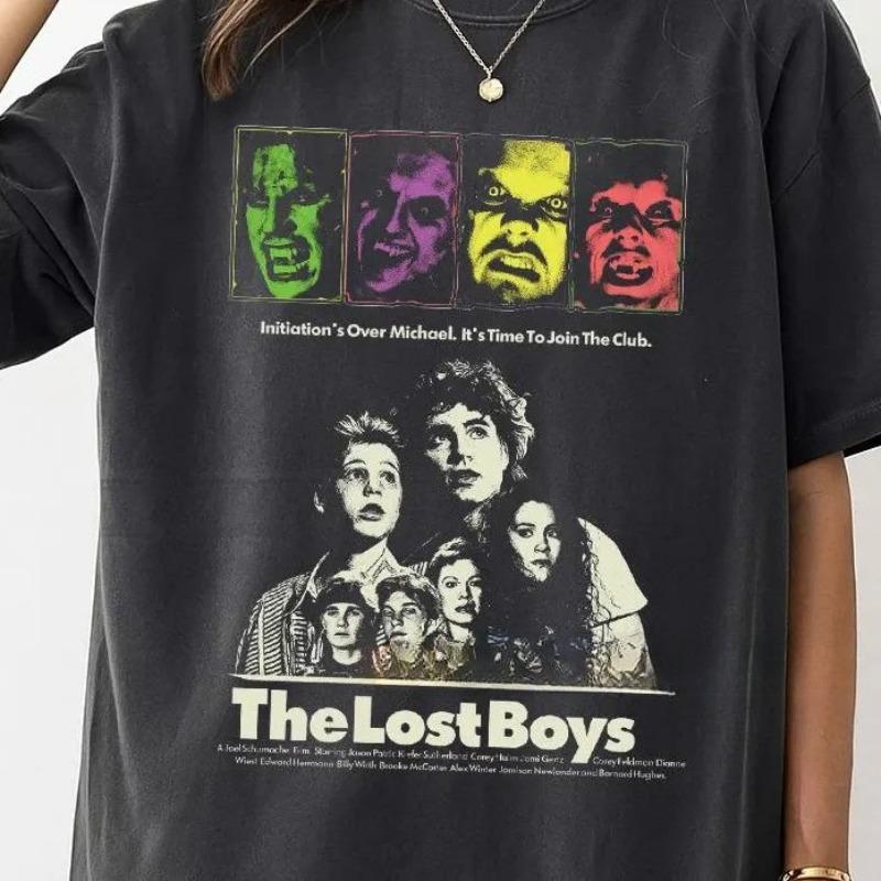 Lost Boys Retro Tshirt Retro Horror Movie Pattern Tshirt Womens Tshirt Summer New Unisex Casual Fashion Cotton Tshirt S