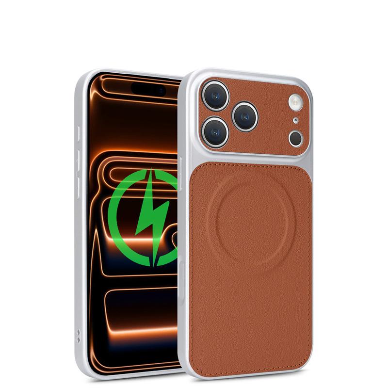 Suitable for iPhone 17 Pro phone case, Apple 16, magnetic wireless charging, anti-fall protective cover, 15