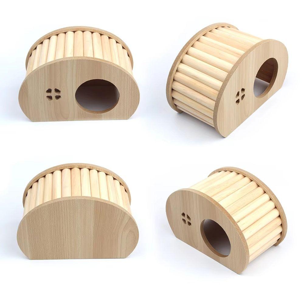with Hiding Hole Hamster House Smooth Hamster Wooden Bridge  for Guinea Pigs Rats Small Animals