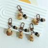 Cute Capybara 3D Keychain Cartoon Resin Animal Keyring Bag Pendant Fashion Accessory for Backpack and Phone Decoration