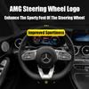 BXSY7 Decorazione Adesivo Logo Volante Auto in Metallo per Mercedes Benz AMG GLC W203 W206 W220 W205 W211 W212 W201 W210 W108 Classe E