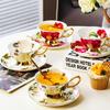 Rose Series European Bone China Coffee and Tea Cup Set