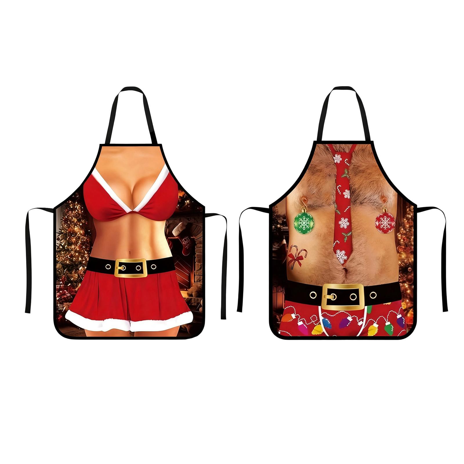 

Набор из 2 забавных кухонных фартуков, подходит как для мужчин, так и для женщин-поваров, парные фартуки, идеальный подарок-прикол One Size