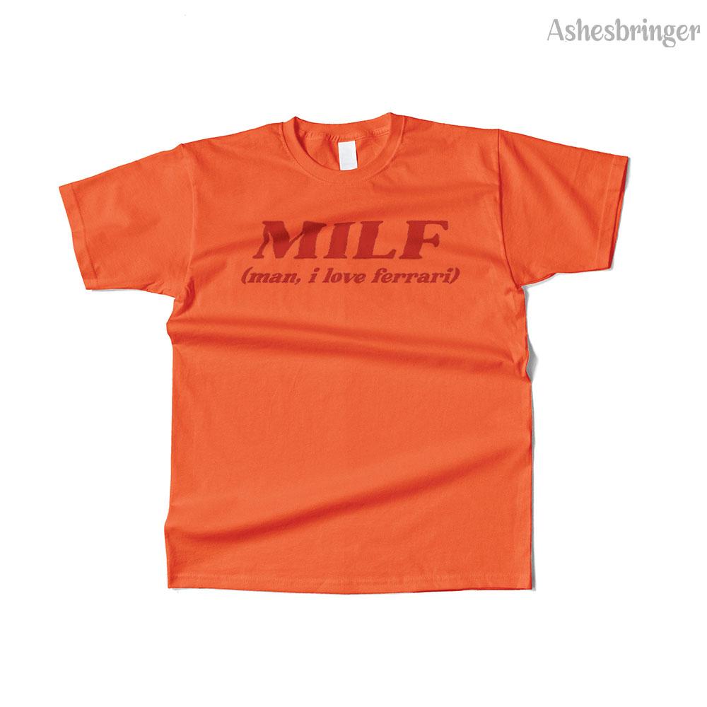 Mens Cotton Milf Man I Love F Graphic Funny T Shirt Street Casual Style Tee for Men and Women