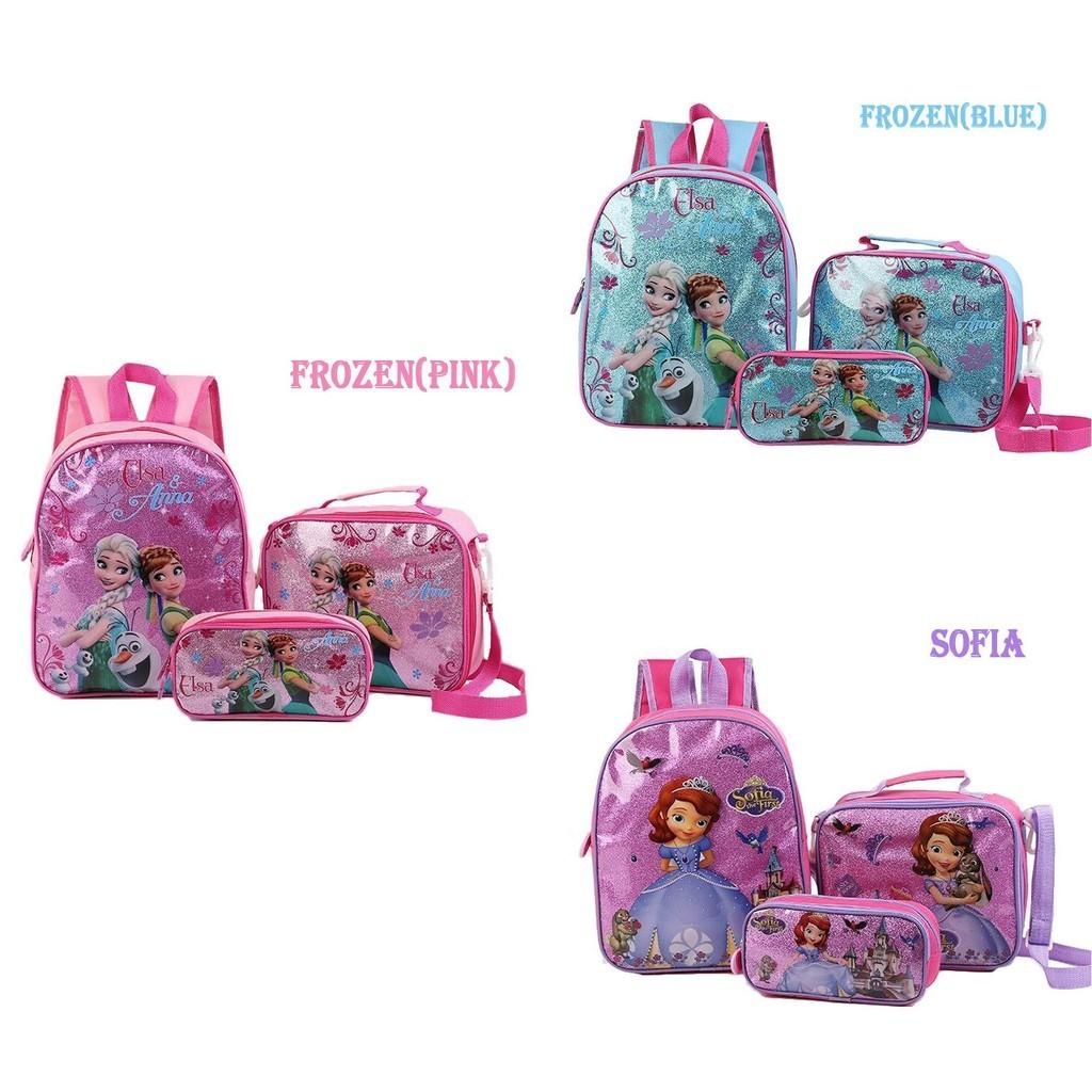 Frozen Spider-man Cartoon Kindergarten School Bag Set For Children