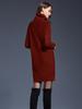 Autumn and Winter Plus Size Women's Knitted Sweater Dress Long High Neck Sweater for Women