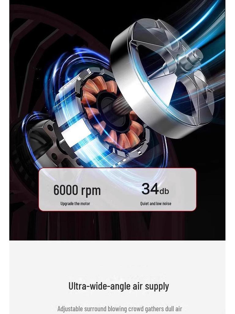 High-Power Portable Industrial Lithium Electric Fan for Home and Car