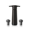 [Official Import] Vacu Vin V-20 Black with 2 Stoppers
