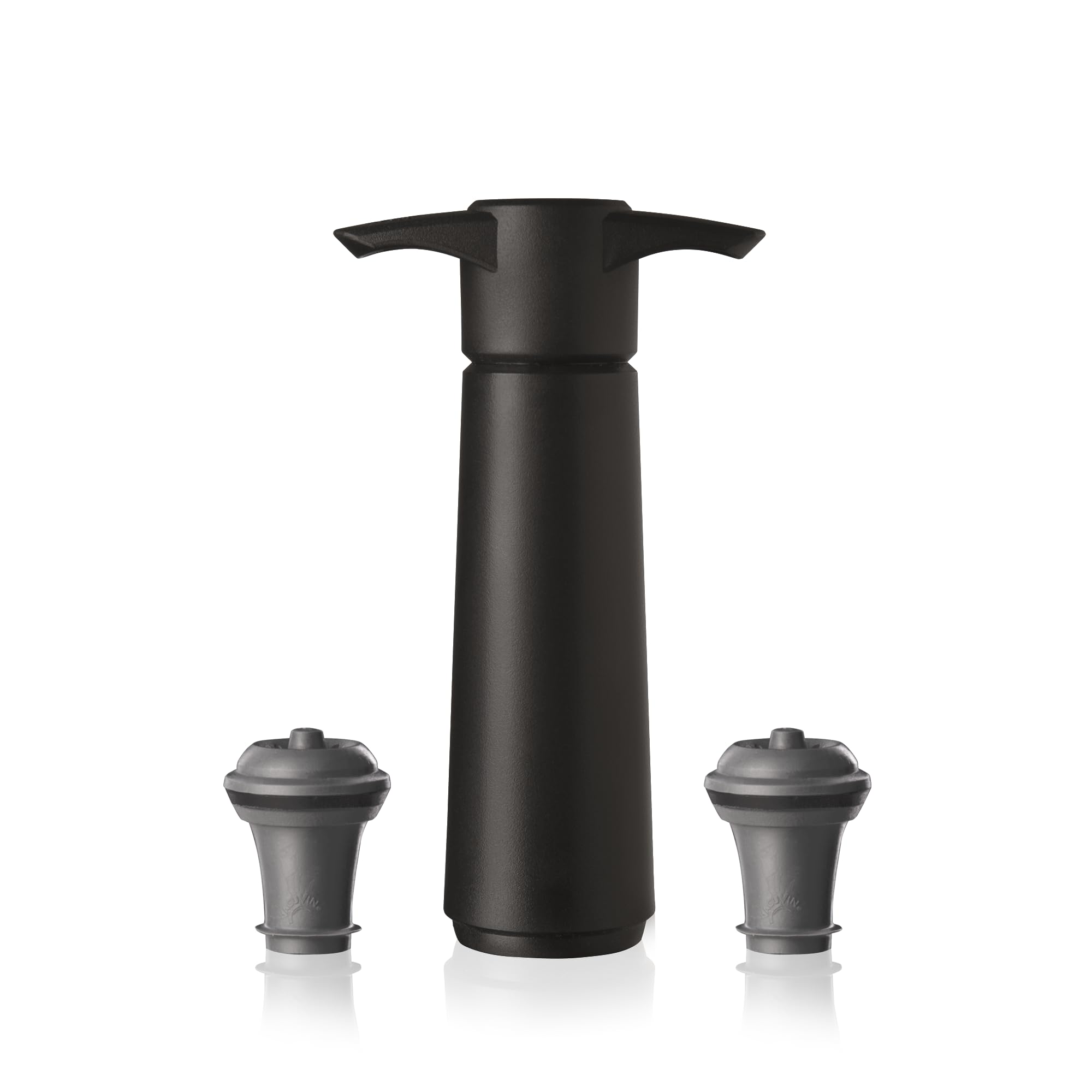 [Official Import] Vacu Vin V-20 Black with 2 Stoppers
